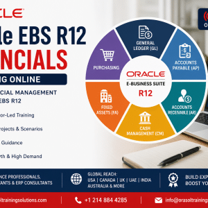 Oracle EBS R12 Financials Training Online with Live Instructor-Led Classes, General Ledger, Accounts Payable, Accounts Receivable, Cash Management and Fixed Assets